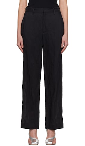 Tan Tailoring Wool Canvas Tie Trousers