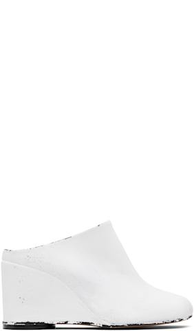 Off-White Canvas Transparent Heels