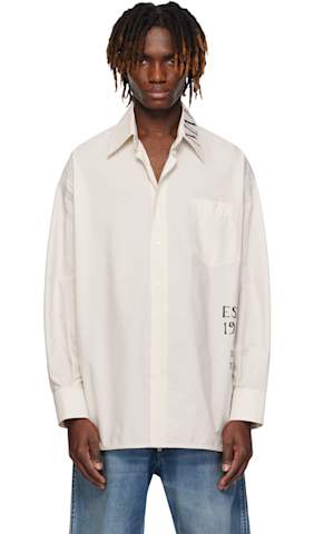 Gray Rinsed Denim Shirt