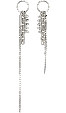 SSENSE Exclusive Silver & Blue Ewan Earrings