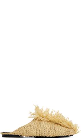 Black Shearling Slippers