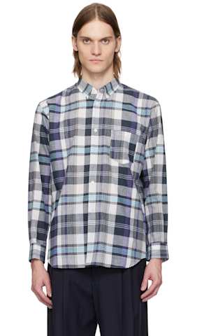 White & Black CDG Short Sleeve Shirt