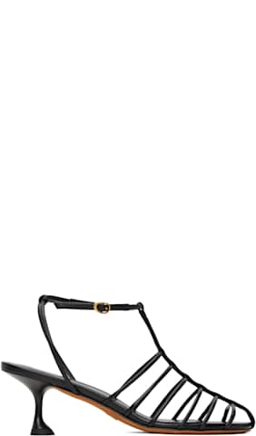 Black Sottiletta Heeled Sandals