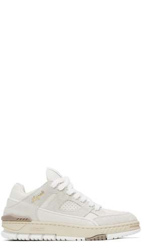 White & Beige Area Lo Sneakers