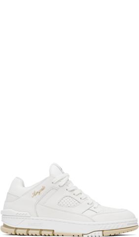 White & Beige Area Lo Sneakers