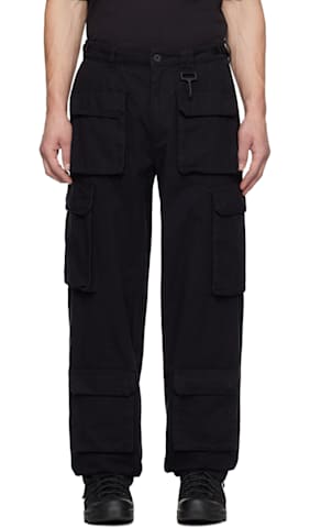 Gray Cotton Belted Trousers