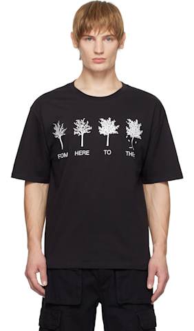 Blue Jacquard Contrast-Tipping T-Shirt