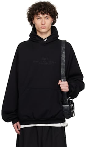 Black Hooded Bomber Jacket