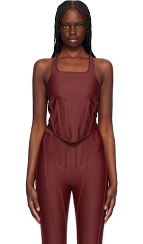 Khaki Corseted Tank Top