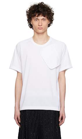 White & Black CDG Short Sleeve Shirt