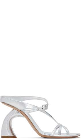 Black Leather Heeled Sandals