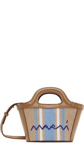 Black Tropicalia Crossbody Tote