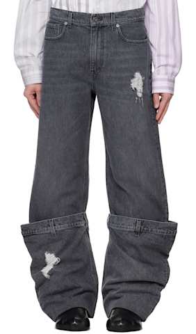 Blue Twisted Workwear Denim Jeans