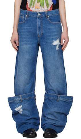 Blue Twisted Workwear Denim Jeans