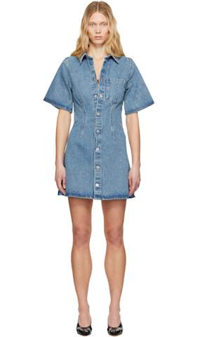 Navy Double-Breasted Minidress