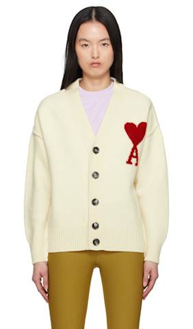 Black Wool Ami de Coeur Cardigan