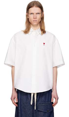 Blue Cotton Boxy Fit Short Sleeves Shirt
