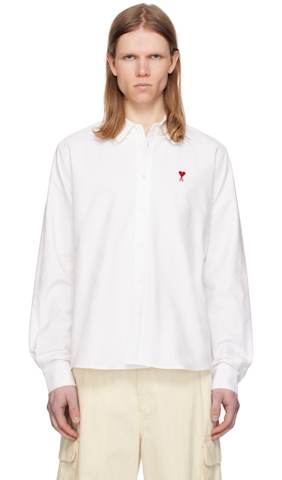 White Cotton Boxy Fit Short Sleeves Shirt
