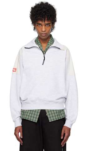 Black Half Zip-Up Sweatshirt