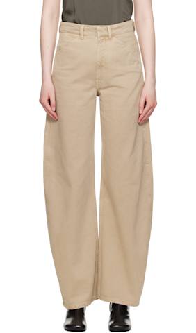Brown High Waisted Curved Jeans
