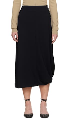 Khaki Straps Midi Skirt