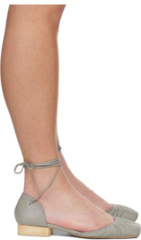 Yellow Square Flat Ballerina Flats