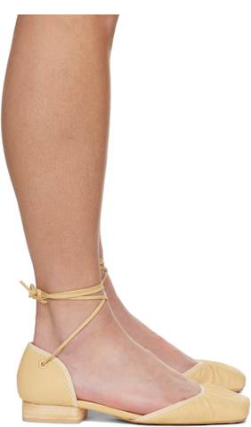 Yellow Square Flat Ballerina Flats