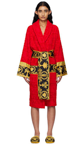 Pink 'I Heart Baroque' Bathrobe