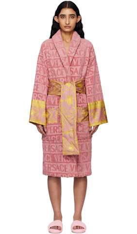Pink 'I Heart Baroque' Bathrobe