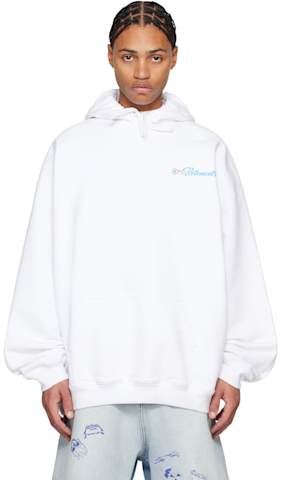 Pull à capuche gris à logo et texte gaufrés