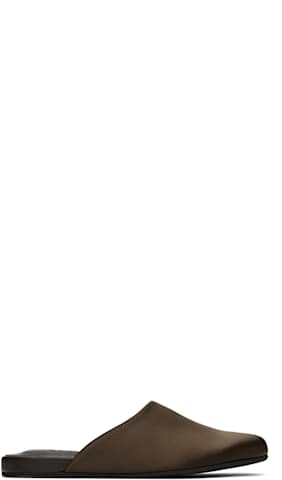 Black Shearling Slippers