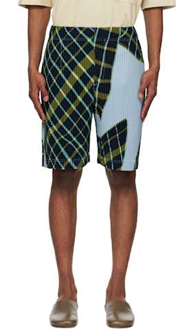 Green Tailored Pleats 1 Shorts