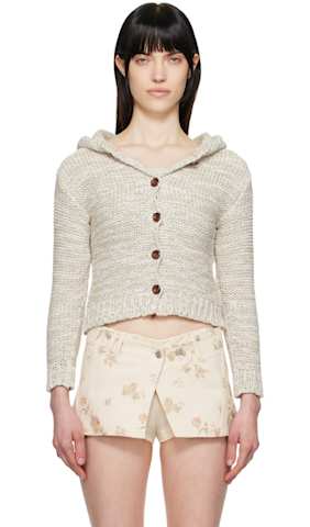 Gray Linen Paneled Bomber Jacket