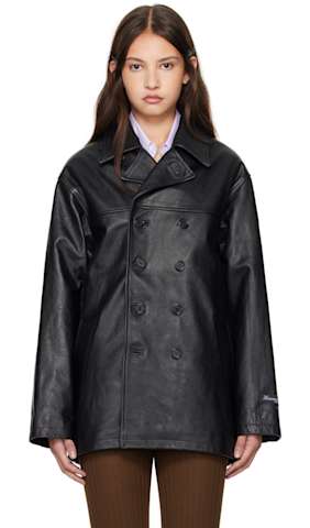 Black Oversized Leather Jacket