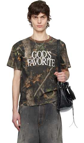 Blue Jacquard Contrast-Tipping T-Shirt