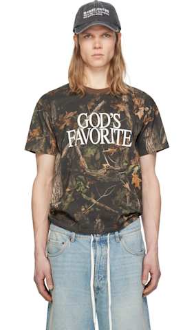 Khaki 'God's Favorite' T-shirt