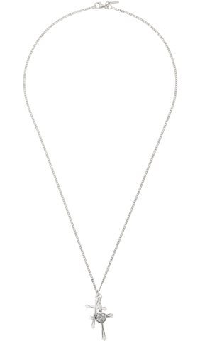 Silver Medium Cross Necklace