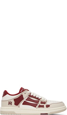 White & Green Skel Top Low Sneakers