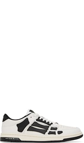 White & Pink Skel-Top Low Sneakers