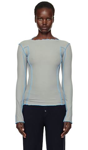 Beige Disc Long Sleeve T-Shirt