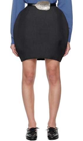 Beige Qajar-J Miniskirt