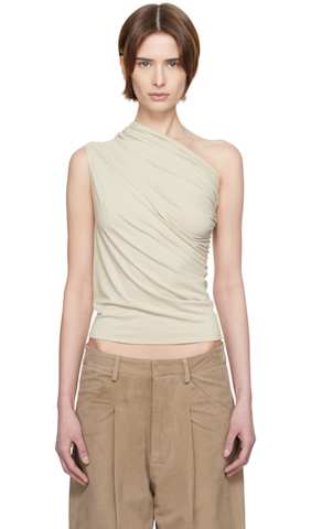 Off-White Cowl Neck Tank Top