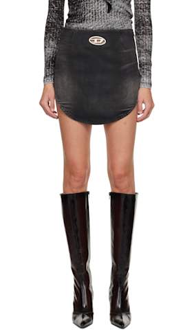 Black Belted Faux-Leather Jacket