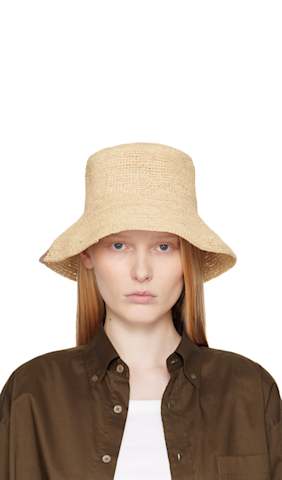 Brown & Beige Striped Orma Beach Hat