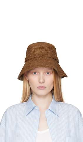 Black Tulum Raffia Hat