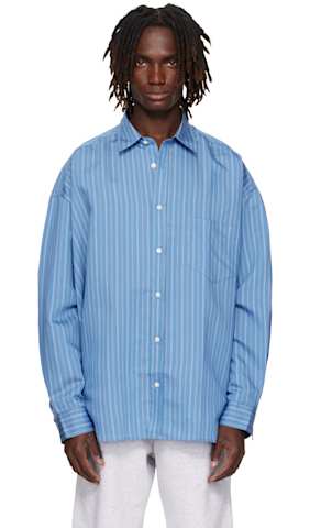 Blue Button-Up Shirt