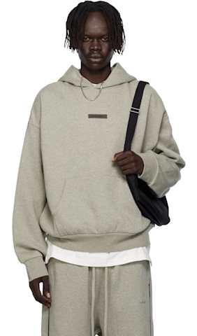 Gray Classic Fit Fleece Zip-Up Hoodie