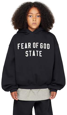 Kids Gray 90s Fit Fleece Hoodie