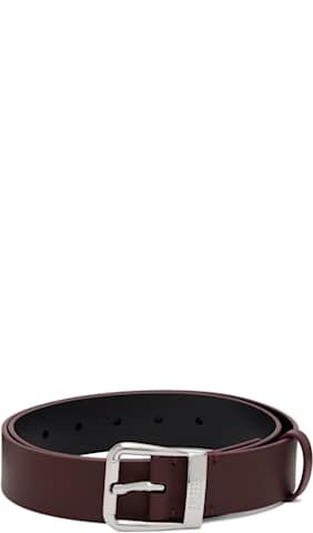 Black Classic Leather Line Belt