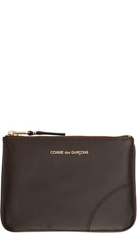 Black Classic Leather Line Pouch